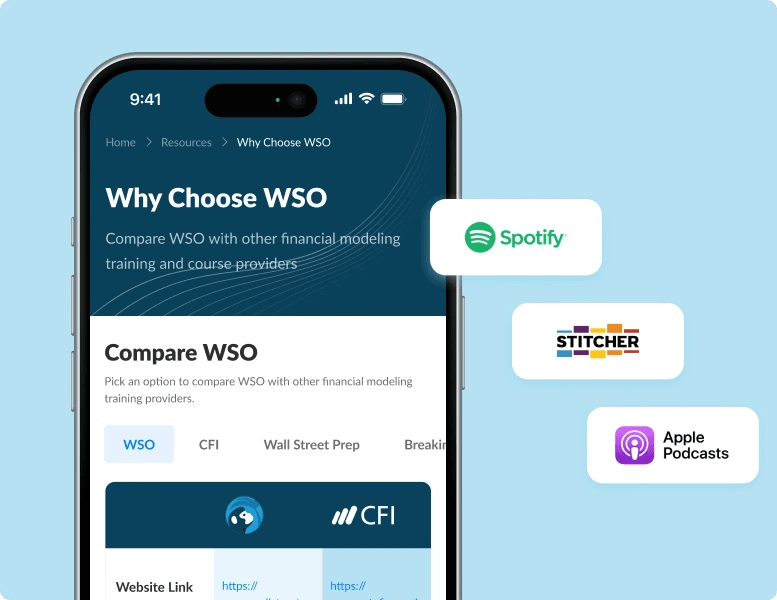 Why Choose WSO comparison page on a phone