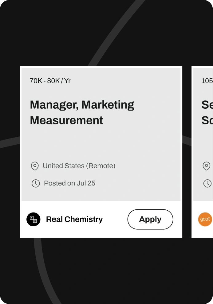 Paid Media Jobs job card for a marketing measurement manager