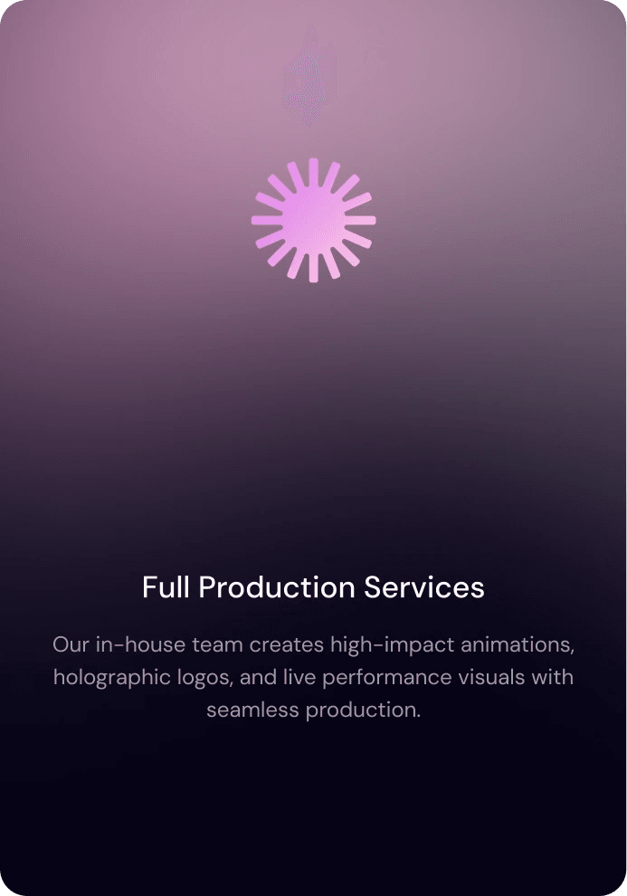Transcend full production services card