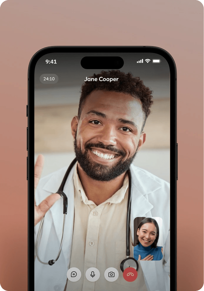 Clove virtual appointment: video call with a dentist