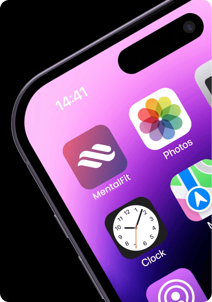 MentalFit app icon on a phone home screen