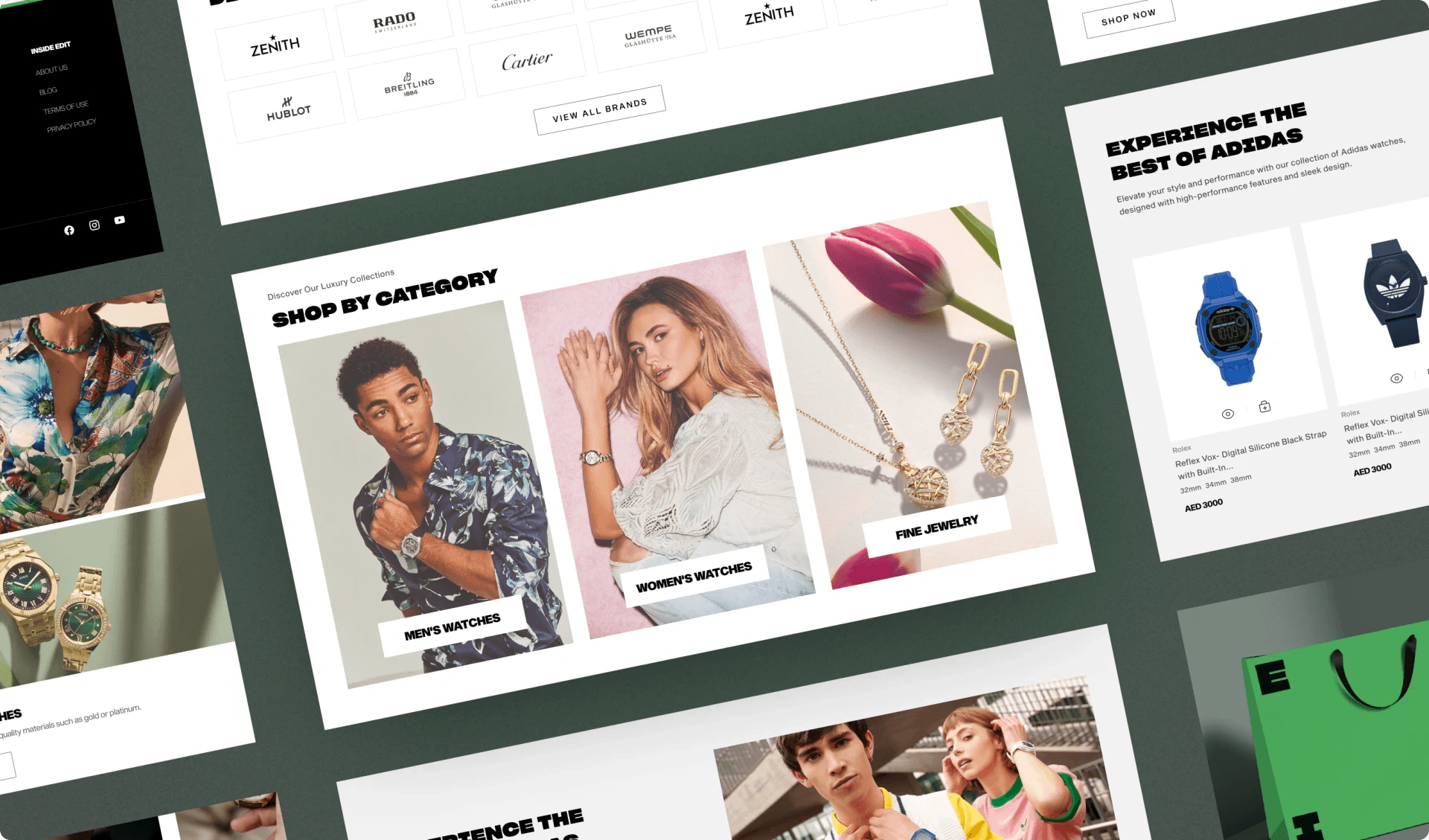 EDIT shop-by-category pages for watches and jewelry