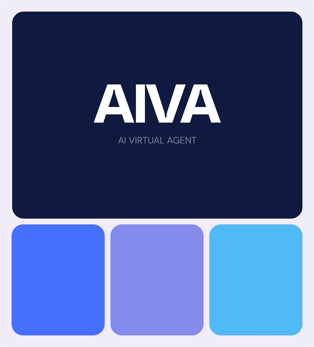 AIVA wordmark and brand colours