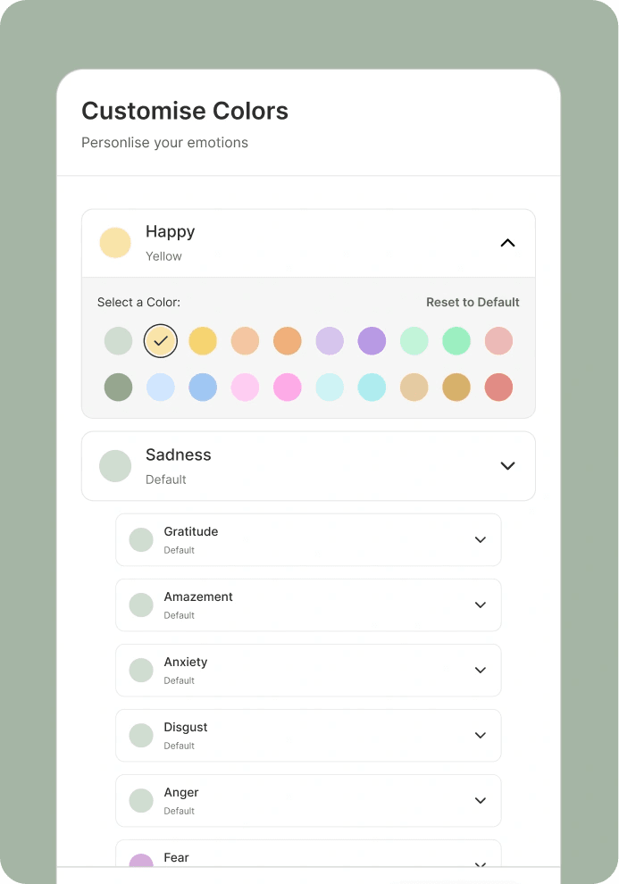 Psyquility emotion colour customisation